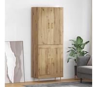vidaXL Mueble alto Artisan, roble, 69,5 x 34 x 180 cm, material de madera