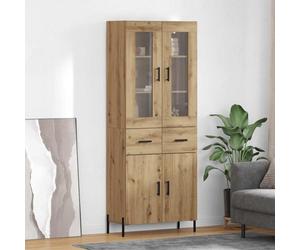 vidaXL Mueble alto Artisan, roble, 69,5 x 34 x 180 cm, material de madera