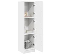 vidaXL Mueble Alto Blanco 31.5 x 32 x 124 cm Madera contrachapada, Elegante Vitrina de Comedor, maderita Rectangular, Amable y Funcional, con Espacio Amplio para tu hogar.