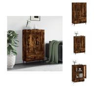 vidaXL Mueble alto de estilo rústico en madera de roble ahumado, 69,5 x 31 x 115 cm, fabricado en material de madera. - Muebles aparador