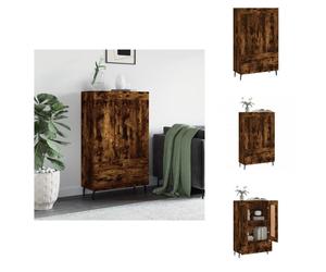 vidaXL Mueble alto de estilo rústico en madera de roble ahumado, 69,5 x 31 x 115 cm, fabricado en material de madera. - Muebles aparador