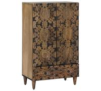 vidaXL Mueble Alto Marrón 60 x 33,5 x 100 cm Madera de mango maciza