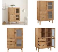 vidaXL Mueble alto OTTA de 85x43x125 cm, madera maciza de pino - Mueble alto - Muebles altos - Aparador - Vitrina