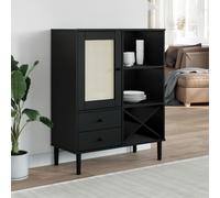 vidaXL Mueble alto SENJA, diseño de ratán, color , 90x40x112 cm, madera de haya
