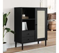 vidaXL Mueble alto SENJA, diseño de ratán, color , 90x40x112 cm, madera de haya