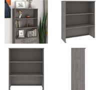 vidaXL Mueble alto superior HAMAR, gris claro, 85x35x100 cm, madera maciza - Módulo superior para mueble alto - Módulos superiores para mueble alto - Módulo para mueble alto - Módulo superior de mader