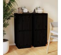 vidaXL, Mueble aparador, 2 unidades, color , 31,5 x 34 x 75 cm, madera maciza de pino