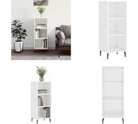 vidaXL Mueble aparador blanco brillante, 34,5 x 32,5 x 90 cm, material de madera - Aparador - Aparadores - Armario - Estantería