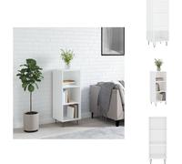 vidaXL Mueble aparador blanco brillante, 34,5 x 32,5 x 90 cm, material de madera, - Aparadores