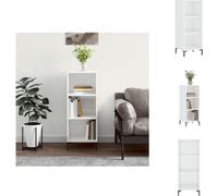 vidaXL Mueble aparador blanco brillante, 34,5 x 32,5 x 90 cm, material de madera, - Aparadores