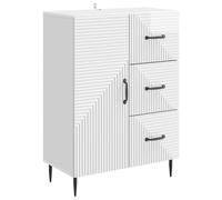 vidaXL Mueble aparador, blanco brillante, 66 x 34,5 x 89,5 cm, material de madera