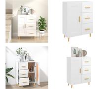 vidaXL Mueble aparador blanco brillante, 69,5 x 34 x 90 cm, material de madera - Aparador - Aparadores - Armario - Mueble de almacenamiento