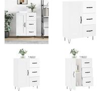 vidaXL Mueble aparador blanco brillante, 69,5 x 34 x 90 cm, material de madera - Aparador - Aparadores - Armario - Mueble auxiliar