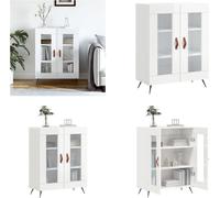 vidaXL Mueble aparador blanco brillante, 69,5 x 34 x 90 cm, material de madera - Aparador - Aparadores - Armario - Mueble de almacenamiento