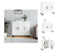 vidaXL Mueble aparador blanco de 90x34x80 cm, fabricado en material de madera. - Aparadores