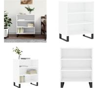 vidaXL, mueble aparador de alta brillo, blanco, 57x35x70 cm, fabricado en material de madera. - Aparador - Aparadores - Estantería - Buffet