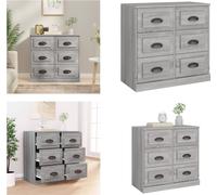 vidaXL Mueble aparador gris Sonoma de 70x35,5x67,5 cm, fabricado en material de madera - Aparador - Aparadores - Armario - Estantería