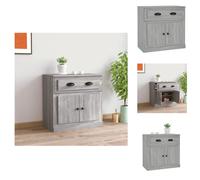 vidaXL Mueble aparador gris Sonoma de 70x35,5x67,5 cm, fabricado en material de madera - Aparadores