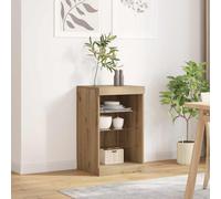 vidaXL - Mueble aparador LED, estilo artesanal, roble, 41 x 37 x 67 cm, material de madera