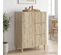 vidaXL Mueble aparador Sonoma, roble, 66 x 34,5 x 90 cm, material de madera