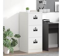 vidaXL Archivador blanco de 44 x 50 x 106,5 cm, fabricado en acero laminado en frío