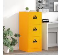 vidaXL Archivador, color mostaza, 44 x 50 x 106,5 cm, acero laminado en frío
