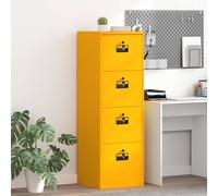vidaXL Mueble archivador con cajón Amarillo Mostaza 45,5 x 42 x 139 cm