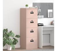vidaXL Archivador rosa de 45,5 x 42 x 139 cm, fabricado en acero laminado en frío