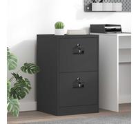 vidaXL Mueble archivador con cajón Negro 45,5 x 42 x 74,5 cm