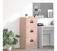 vidaXL Archivador rosa de 45,5 x 42 x 106,5 cm, fabricado en acero laminado en frío