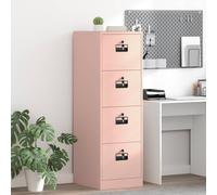 vidaXL Mueble archivador Rosa 44 x 50 x 139 cm Acero Laminado en Frío