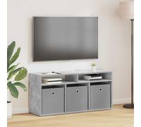 vidaXL Mueble bajo con cajón Gris Concreto 102 x 32 x 48,5 cm