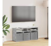 vidaXL Mueble bajo con cajón Gris Concreto 87 x 27,5 x 43 cm