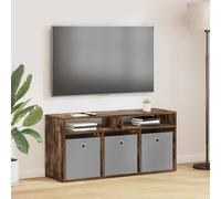 vidaXL Mueble bajo con cajón Roble ahumado 102 x 32 x 48,5 cm