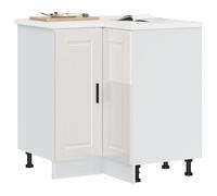 vidaXL – Armario de esquina para cocina Porto – Blanco brillante