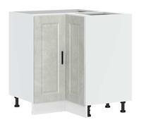 vidaXL Mueble bajo esquina de cocina Porto – madera reconstituida – Gris hormigón/Blanco/Marrón roble
