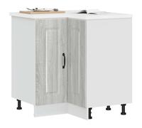 vidaXL Mueble bajo esquinero de cocina Kalmar en color Gris hormigón/Gris sonoma/Marrón roble y más | almacenamiento funcional diseño moderno para baño dormitorio sala