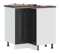 vidaXL Mueble bajo esquinero de cocina Kalmar Madera de ingeniería Negra