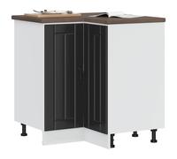 vidaXL Mueble bajo esquinero de cocina Lucca madera ingeniería negra