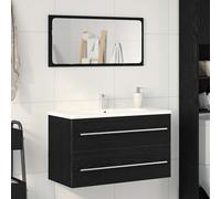vidaXL Mueble bajo fregadero de roble negro de 80x38,5x48 cm, madera de ingeniería