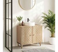 vidaXL: Mueble bajo lavabo, 62x33x58 cm, madera maciza de mango