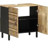 vidaXL: Mueble bajo lavabo, color , 62x33x58 cm, madera maciza de mango