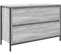 vidaXL Mueble bajo lavabo con cajones, color gris Sonoma, 90x34,5x60 cm