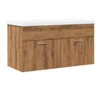 vidaXL: Mueble bajo lavabo con lavabo integrado, acabado en roble "Artisan"
