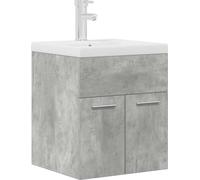 vidaXL: Mueble bajo lavabo con lavabo integrado y grifo, color gris cemento