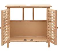 vidaXL: Mueble bajo lavabo de madera maciza de nogal, 66x29x61 cm
