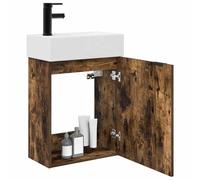 vidaXL Mueble bajo lavabo para cuarto de baño con grifo, elegante armario de baño, espacio de almacenamiento moderno, organizador inteligente, armario de madera pensado para cualquier espacio
