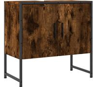 vidaXL: Mueble bajo lavabo, roble ahumado, 60x33x60 cm, material de madera