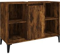 vidaXL Mueble bajo lavabo, roble ahumado, 80x33x60 cm, material de madera