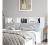 vidaXL Mueble cabecero blanco brillante 220x18,5x104,5 cm